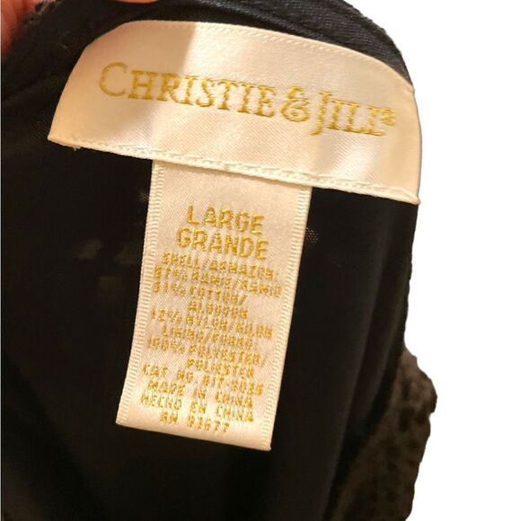 Vintage Crochet Long Sleeve Sweater Black Large - Picture 15 of 16